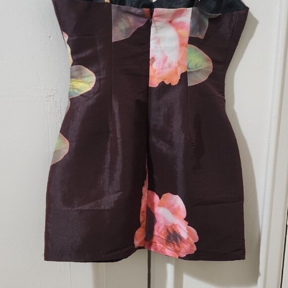 Floral Print Dress with Spaghetti Straps - Picture 8 of 8